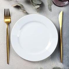 Тарелка мелкая Башкирский фарфор Белье d=19 см