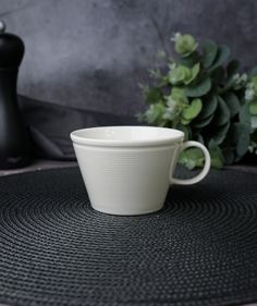 Чашка чайная Porland Line 250 мл, белая, фарфор