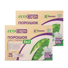 Стиральный порошок EcoCaps автомат в стиках концентрат, 50 шт