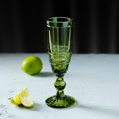 Бокал стеклянный для шампанского Magistro Ла-Манш 160 мл зелёный