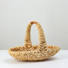 Корзина плетеная, 38х20х8/30 см, кукурузный лист, бамбук, ротанг No Brand