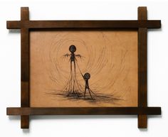 Картина BoomGift Держите своих демонов гравировка на натуральной коже