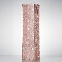 Ваза Неман Стеклозавод для цветов интерьера, квадратная стекло Акварель розовая
