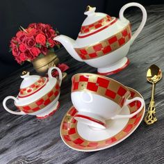 Чайный сервиз на 6 персон 14 предметов Lenardi чашки, чайник, блюдца, сахарница
