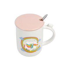 Кружка с крышкой и ложкой Home Collection PLM32256 380 мл 1 шт