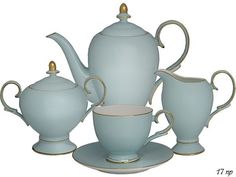 Чайный сервиз на 6 персон 15 предметов Lenardi Blue чайник, чашки, блюдца, сахарница