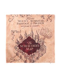 Наволочка Карта мародеров 45x45 см / Гарри Поттер Fantasy Earth
