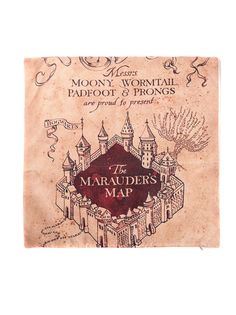 Наволочка Карта мародеров 45x45 см / Гарри Поттер Fantasy Earth