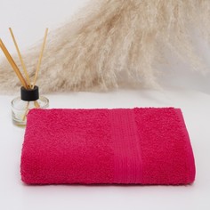 Полотенце махровое 50х90 см, малиновый, 440 г/м2, хлопок 100% No Brand