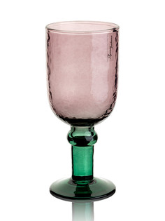 Бокал для вина DeNASTIA Кубок 8x8x18,5см; 350мл, цвет фиолетовый/зеленый, G000239