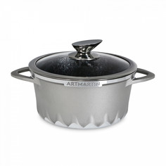 Кастрюля с крышкой, KITCHENSTAR, Artmartin, 20 см, 2,6 л, алюминий с каменным покрытием