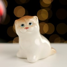 Сувенир "Кот Васька" 5х3х5 см ,фарфор цвет МИКС No Brand