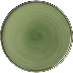 Тарелка Kunstwerk круглая Сейдж 270х270мм, фарфор, зеленый-бронзовый