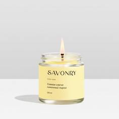 Свеча ароматическая Богатство Аромата Лимонный Пирог, соевая, 100 мл Savonry