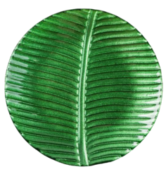 Тарелка Magistro «Папоротник», 19,5x19,5x1,5 см, цвет зелёный