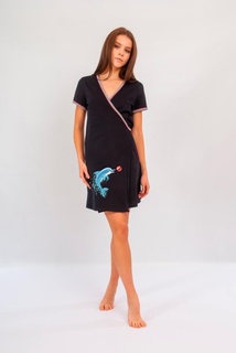 Халат женский LB-collection ХС-136 синий 50 RU