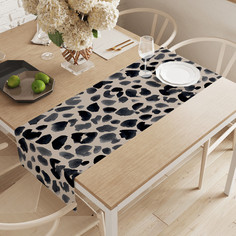 Дорожка водоотталкивающая на стол JoyArty Настроение кошка ptt_423849 145х40см белый