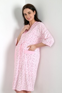 Халат для беременных женский Виолетта Мамочка-6 розовый 52 RU