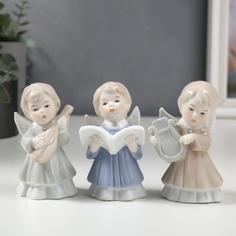 Сувенир керамика "Ангелы" набор 3 шт 10x5x5 см No Brand