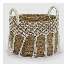 Корзина Rattan Grand Deco Seagras kawung 39 х 32 см коричневая