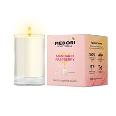 Свеча ароматическая для дома Medori Mandarin & Raspberry парфюмированная