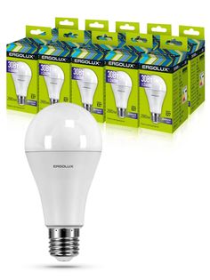 Набор из 10 светодиодных лампочек Ergolux LED 30W 6500K E27 10-14230