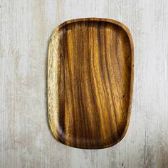 Поднос деревянный декоративный тарелка- менажница No Brand