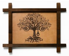 Картина BoomGift Абстракция дерево натуральная кожа