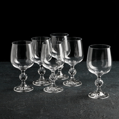 Набор бокалов для вина «Клаудия», 230 мл, 6 шт Crystal Bohemia