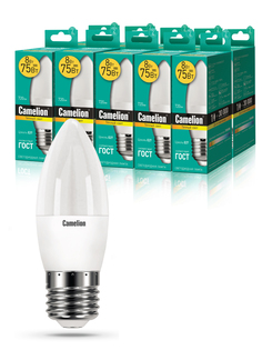 Набор из 10 светодиодных лампочек Camelion LED 8W 3000K E27 10-12389 Camelion