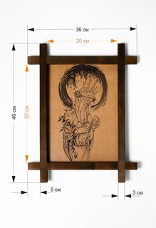 Картина BoomGift Ангел смерти гравировка на натуральной коже