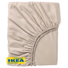 Простыня на резинке VIGRANA 80x200 см, светло-бежевый, сатин
