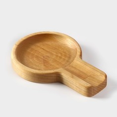 Подставка деревянная под ложку Adelica, 15х10х1,8 см, берёза