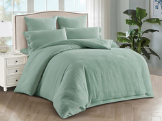 Постельное белье семейное с простыней на резинке Cleo Organic Cotton хлопок