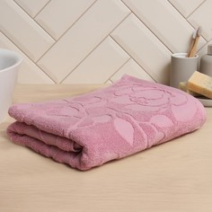 Полотенце махровое жаккардовое LoveLife 70х130 см, цвет розовый