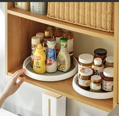 Поднос !Available Вращающийся c прорезиненным дном, белый, 30см х 3см