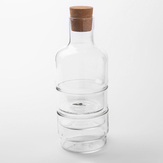 Набор для виски, 2 перс, 3 пр, графин/стаканы, стекло Б/пробка, Clear cork Kuchenland