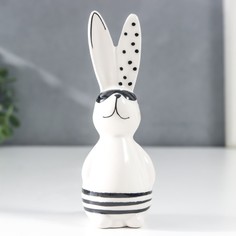 Сувенир керамика "Зайчишка в солнечных очках" 4х4х11 см No Brand