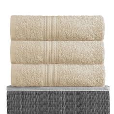 Простыня махровая "BAYRAMALY" Светло-кремовая; Размер: 1.5