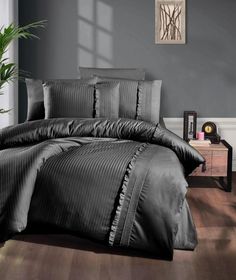 Постельное белье из DELUXE ранфорса KARVEN N028 SWEETNESS ANHTRACIT 1,5-спальное