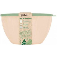 Салатник plastik repablik Green Republic с крышкой лён 1.7 л