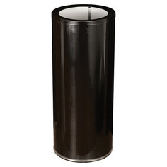 Урна металлическая, 600х250х250 мм, 30 литров, черная, оцинкованная сталь, У250 Titan