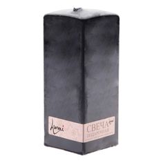 Свеча Lumi Призма черная 6x6x15 см