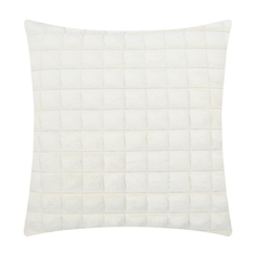 Чехол на подушку Этель цвет молочный 43х43 см , велсофт, 100% полиэстер