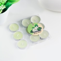 Набор свечей чайных ароматических, 6 шт, жасмин Богатство Аромата