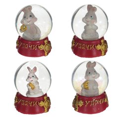 Фигурка декоративная в стекл. шаре "Кролик", D 4.5 см, 4,5*4,5*6 см, 4 вида KSM-774844 Remeco Collection