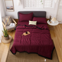 Комплект постельного белья Ситрейд Сатин с одеялом FB016 наволочки 50-70 2 шт Евро