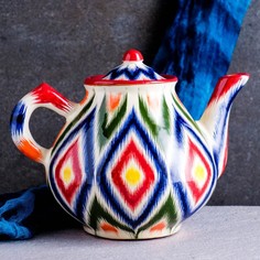 Чайник Риштанская Керамика "Атлас", 1600 мл, разноцветный No Brand