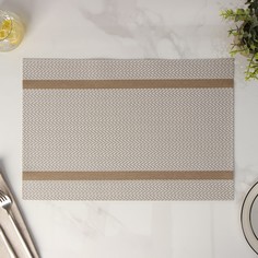 Салфетка сервировочная на стол Рона, 45x30 см, цвет бежевый (12 шт) No Brand