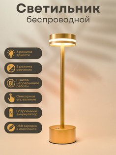 Лампа настольная светодиодная Лофт Clean Formula 300476/2 золотой